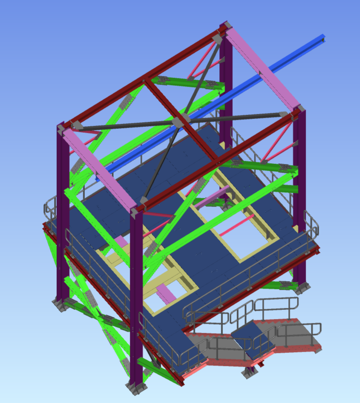 Rotary Packed Bed Skid 3D Model